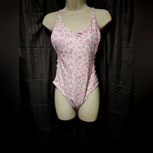Pink Leopard Print Swimsuit